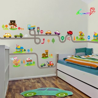 【AG】Cartoon Car Road Pattern Removable Wall Stickers DIY Art Kids Room Decor