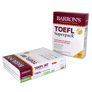 NEW! หนังสืออังกฤษ TOEFL Superpack: 3 Books + Practice Tests + Audio Online (Barrons Test Prep) (Fifth) [Paperback]