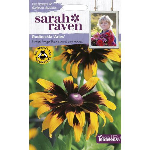 เมล็ด Sarah Raven ต้นอ่อนต้นอ่อนไม้ฤดูร้อนที่ง่ายของคุณเอง Rudbeckia Aries Seeds Packet ต้นอ่อน