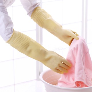 พร้อมจัดส่ง ถุงมือยาง ถุงมือล้างจาน PEAR 45CM ถุงมือกันลื่นสำหรับงานบ้าน ถุงมือกันนํา้ ทำความสะอาด ถุงมือยางแบบยาว