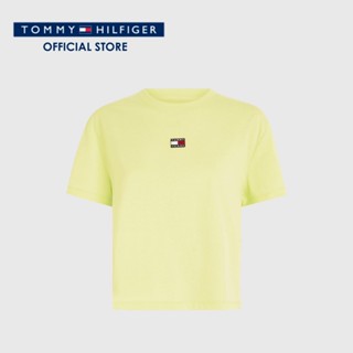 Tommy Hilfiger เสื้อยืดแขนสั้นผู้หญิง รุ่น DW0DW15640 MSA - สีเหลือง