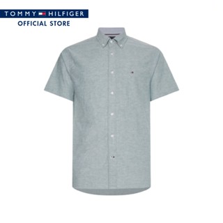 Tommy Hilfiger เสื้อเชิ้ตผู้ชาย รุ่น MW0MW29206 L4O - สีเขียว