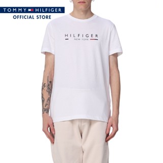 Tommy Hilfiger เสื้อยืดผู้ชาย รุ่น MW0MW29372 YBR - สีขาว