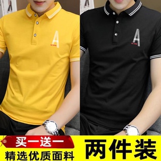 เสื้อโปโลผู้ชาย เยาวชนชายพิมพ์แขนสั้นเสื้อโปโลใหม่สีทึบขนาดใหญ่สั้น T เยาวชนเสื้อยืดแขนสั้นนักเรียนเสื้อโปโล