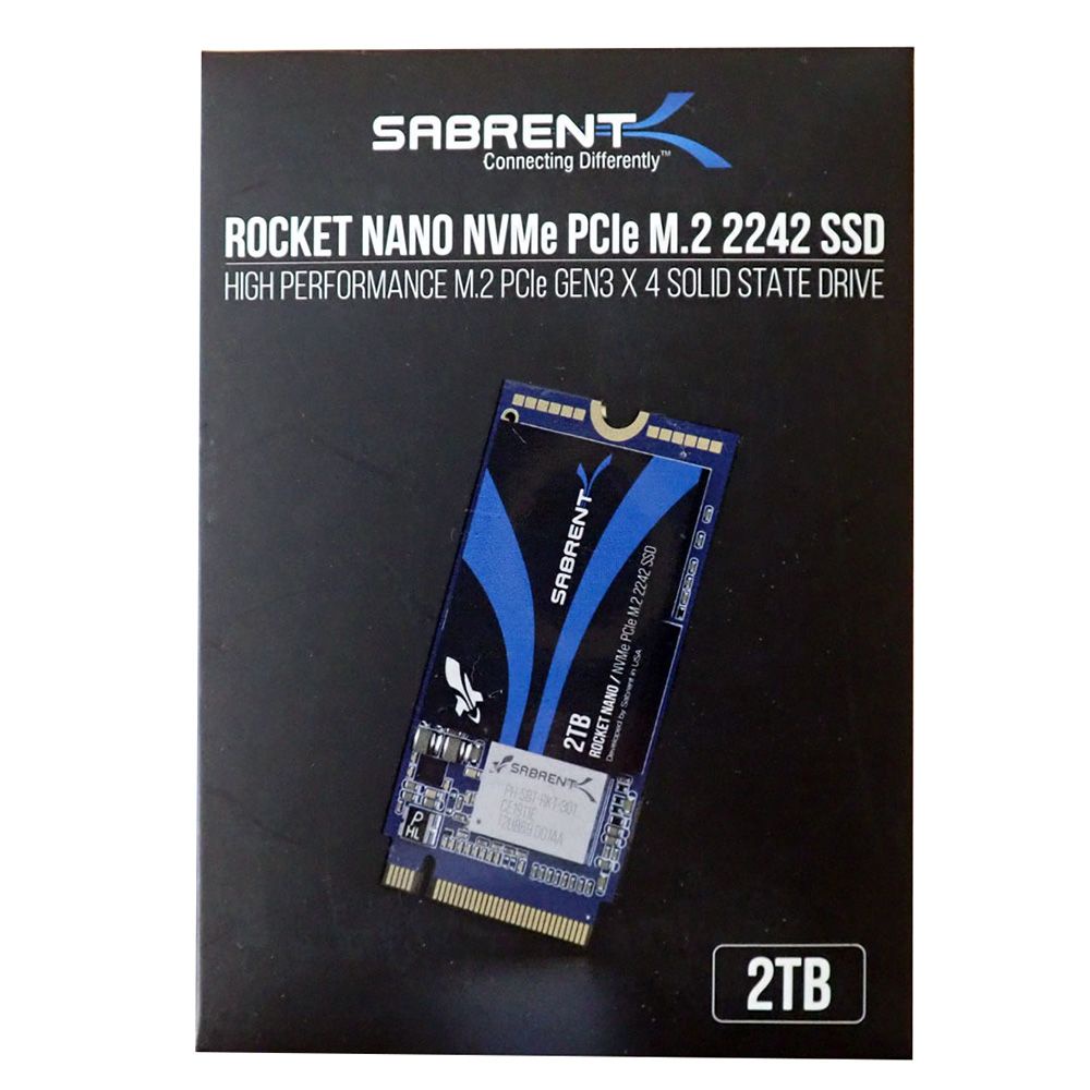 Sabrent 2TB Rocket Nano NVMe PCIe 3.0 M.2 2242 SSD (2500MB/s), SB-1342-2TB