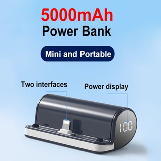 พาวเวอร์แบงค์ 5000mAh 15W ขนาดเล็ก ชาร์จเร็ว สําหรับ Iphone 14 13 Huawei จอแสดงผล LED ดิจิทัล