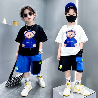 Summer Boy Short Sleeves/Set 2023 Tide เสื้อผ้าหล่อและบาง ๆ