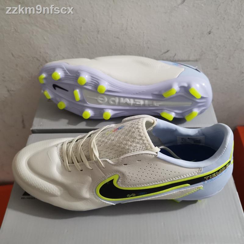 รองเท้าฟุตบอล Nike Tiempo Legend 9 Elite FG-รองเท้าฟุตบอลกลางแจ้งรองเท้าผู้ชาย Breathable กันน้ำ unisex รองเท้าฟุตบอลจัด