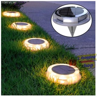 พร้อมสต็อก 2020 ไฟเหลือง D8Y-2in1  Solar Garden Light 8LED ไฟตกแต่ง ฝังพื้น ติดผนัง