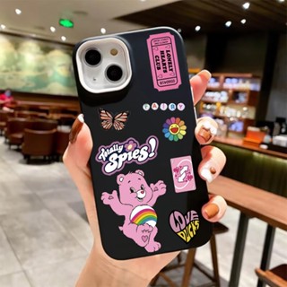 เคสโทรศัพท์มือถือ ซิลิโคน ลายผีเสื้อ หมี 3 in 1 สําหรับ iPhone 14Promax 13 12 11 7Plus 7 X Xs Max XR