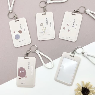 ซองใส่บัตรพร้อมเชือกเส้นเล็ก ปรับขนาดอัตโนมัติ สําหรับบัตรมหาวิทยาลัย บัตรประจําทาง รถบัส