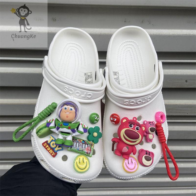 DIY ที่ติดรองเท้า crocs สไตล์น่ารัก ตัวการ์ตูนติดรองเท้า ตกแต่งสวยงาม รูปแบบการ์ตูน ตัวติดรองเท้าหัวโต