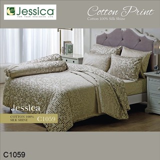 Jessica ผ้านวม 90 x 100 นิ้ว (ไม่รวมผ้าปูที่นอน) Cotton 100% พิมพ์ลาย กราฟฟิก C1059 #เจสสิกา ผ้าห่ม