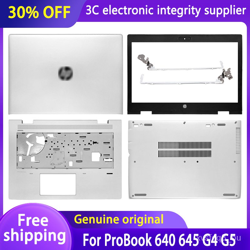 ใหม่สำหรับ HP ProBook 640 645 G4 G5 Series แล็ปท็อป Lcd ปกหลัง/ด้านหน้า/บานพับ /Palmrst/ ด้านล่าง/กรอบเงิน L09526-001