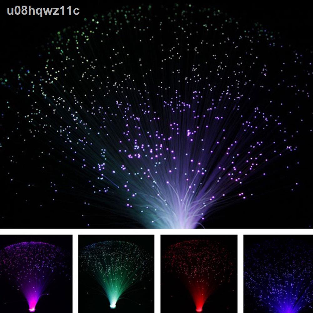 LED Multi Colour Changing Fibre Optic Fountain Night Light Lamp Home Decoration