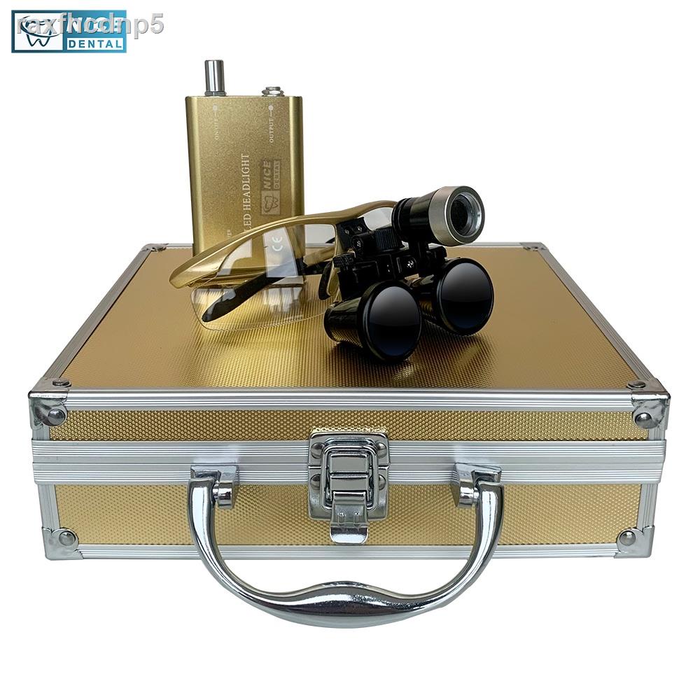 2.5X 3.5X Magnification Binocular Dental Loupe Surgery Surgical Magnifier with Headlight LED Light D