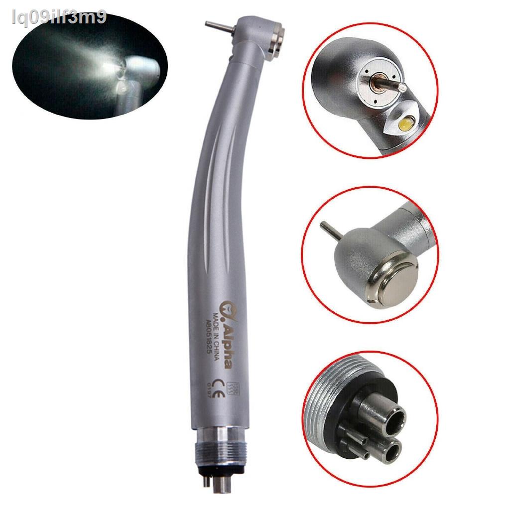 Fiber optic dental E-generator led 3 way high speed handpiece 2/4 hole