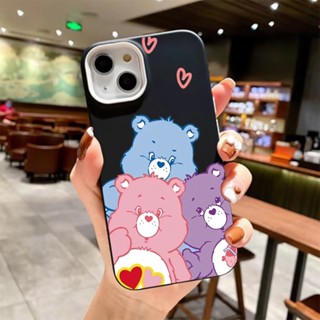 เคสโทรศัพท์มือถือ ซิลิโคน ลายหมี สําหรับ iPhone 14Promax 13 12 11 7Plus 7 X Xs Max XR 3 in 1