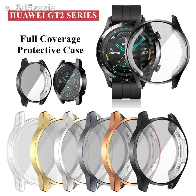 ℡HUAWEI GT2 46MM Watch Full Protective TPU Cover Case Protector(Protection Frame GT2 46MM Shockproof ) Electroplating so