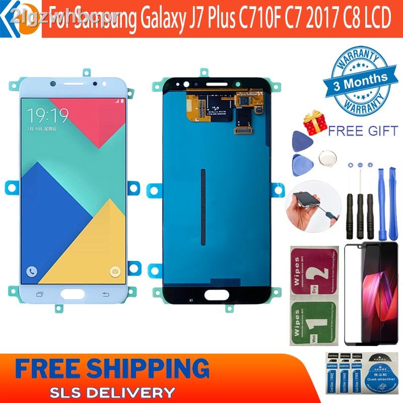 ☎۩✶Original For Samsung Galaxy J7+ J7 Plus C710F / C8 / SM-C710F /DS LCD Display Touch Screen Parts