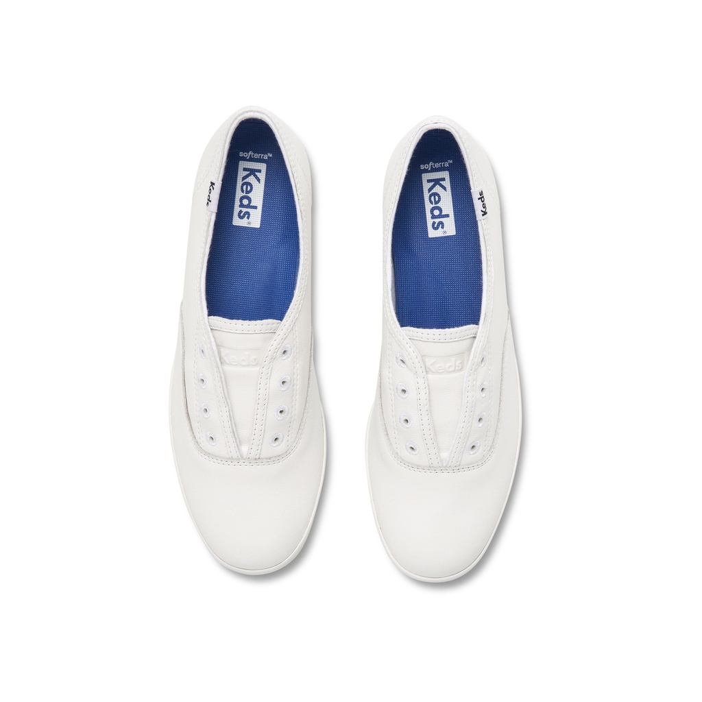 KEDS รองเท้าผ้าใบหนัง แบบสวม รุ่น CHILLAX LEATHER สีขาว ( WH65518 )
