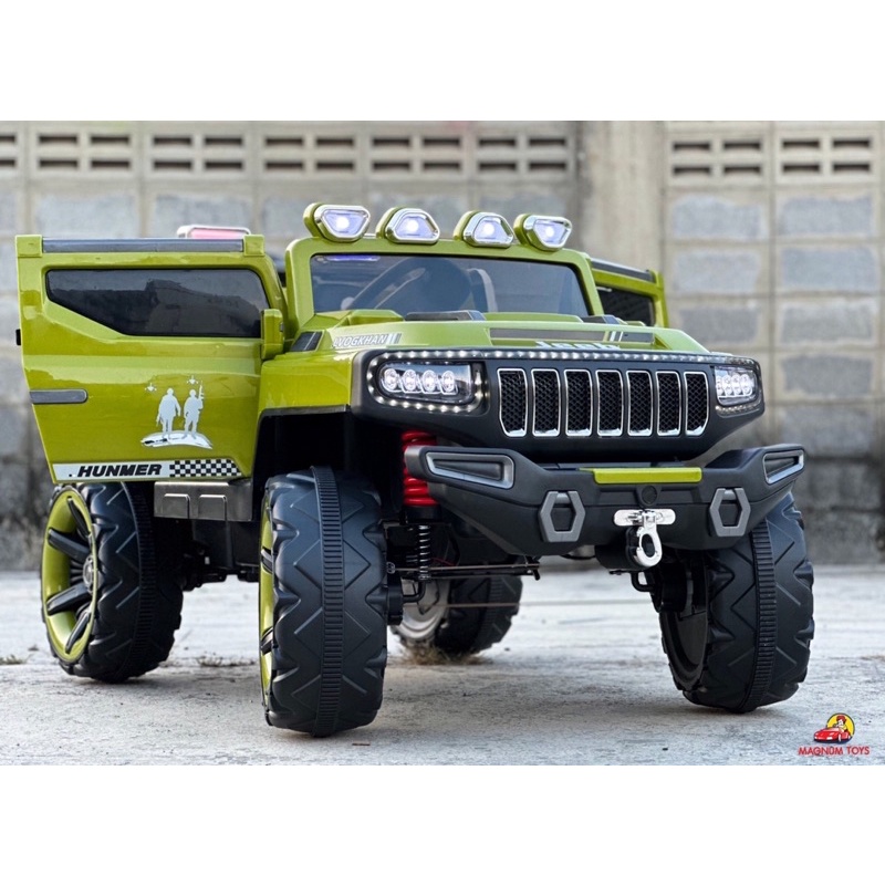 รถแบตเตอรี่เด็ก ยกสูง5มอเตอร์ คันใหญ่ที่สุด ขนาดจัมโบ้ ‼️ นั่งได้2คน ไฟLEDรอบคัน 🚜 MN2045