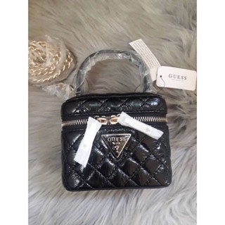 👜🔥กระเป๋าสะพาย/ถือได้ น่ารักมากก สีดำ NEW GUESS MINI BAG 🛍️Spark Mini Quilted Cannister Crossbody