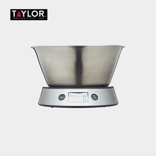 Taylor Pro Digital Kitchen Food Scales With Removable Bowl Stainless Steel (5kg) เครื่องชั่งน้ำหนักดิจิตอลพร้อมถ้วย