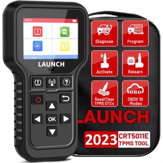 KINGBOLEN เปิดตัว CRT5011E 2023 ใหม่ล่าสุด TPMS Relearn Tool OBD2 Scanner Code Reader TPMS Sensor (315 433MHz) อ่าน / เปิดใช้งาน / การเขียนโปรแกรม / Relearn / รีเซ็ตคีย์ Fob Test เซ็นเซอร์ความดันยางโปรแกรม 2 เครื่องสแกนอายุการใช้งานอัปเดตฟรี