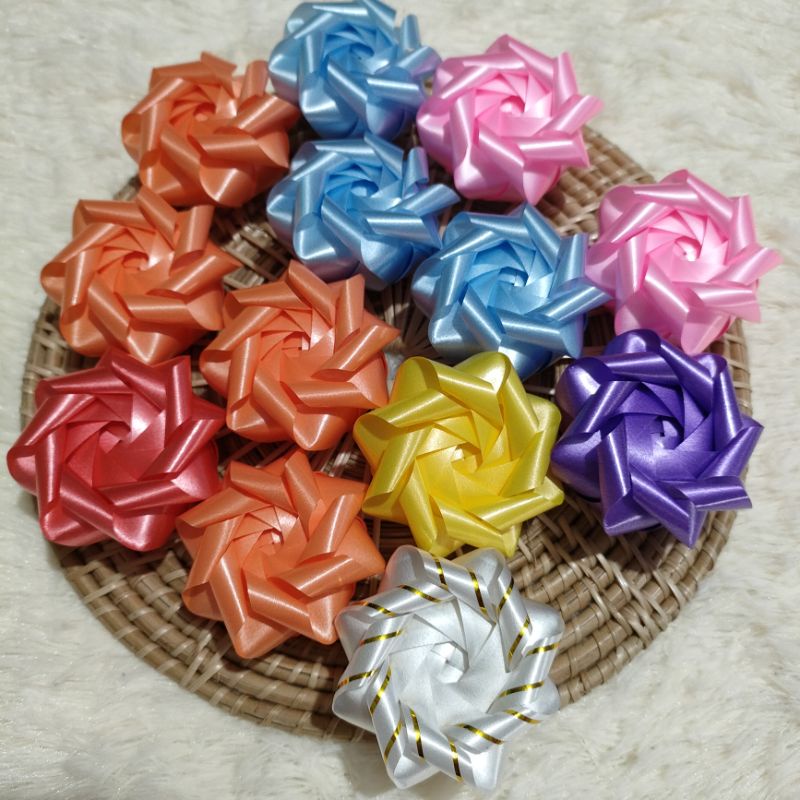 เหรียญโปรยทานงานบุญ ตัวเปล่า ดอกมะลิลา คละสี