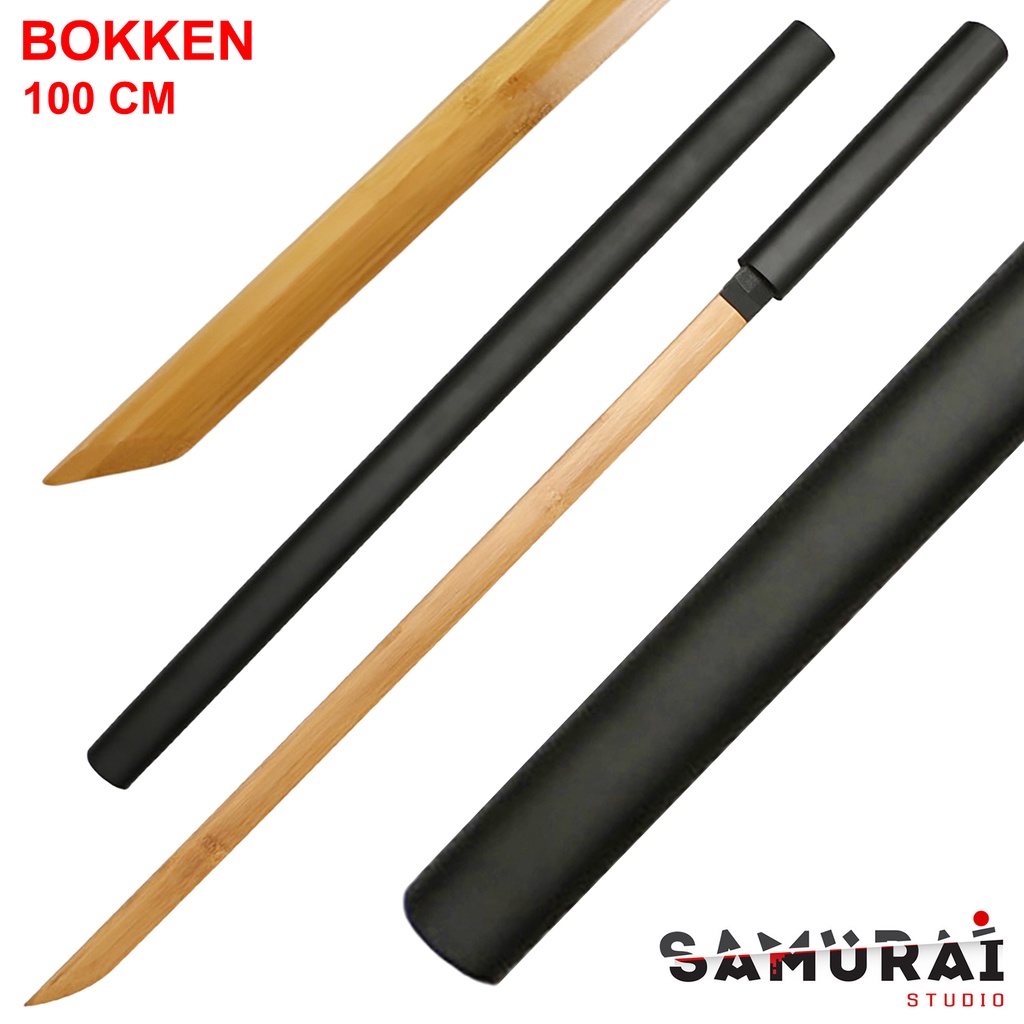 JAPAN ดาบไม้ซามูไร พร้อมฝักดาบ Bokken เคนโด้ Kendo เคนโด้ ดาบไม้ญี่ปุ่น Wooden Ninja Sword Samurai K