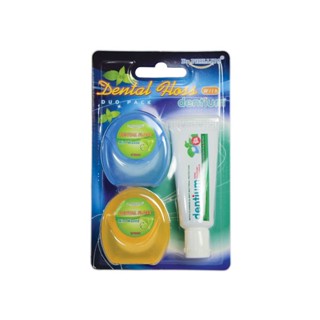 DR.PHILLIPS Dental Floss Set - ไหมขัดฟันกลิ่นมิ้นท์ 55 หลา แพ็คคู่พร้อมยาสีฟันเด็นเทียม 10 กรัม