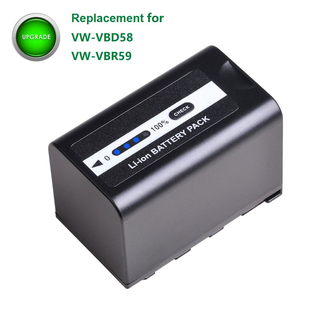 แบตเตอรี่ AG-VBR59 VW-VBD58/เครื่องชาร์จเร็วสำหรับ BGH1 Panasonic,HC-X1, HC-X1500 DVX200,CX350 AC30 UX90,230