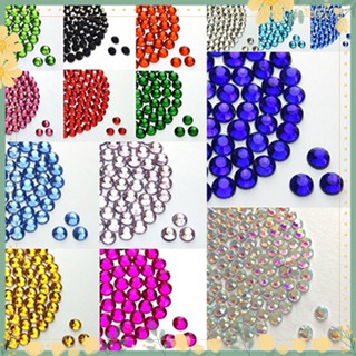 2000Pcs Rhinestones เรซินแบนหลัง DIY โทรศัพท์กรณี Decals เล็บ 2/3/4 / 5mm