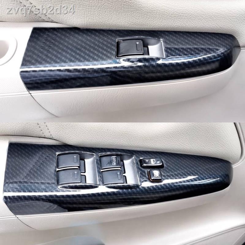 For TOYOTA HILUX VIGO 2008-2015 carbon fiber pattern car power window switch panel cover,VIGO interi