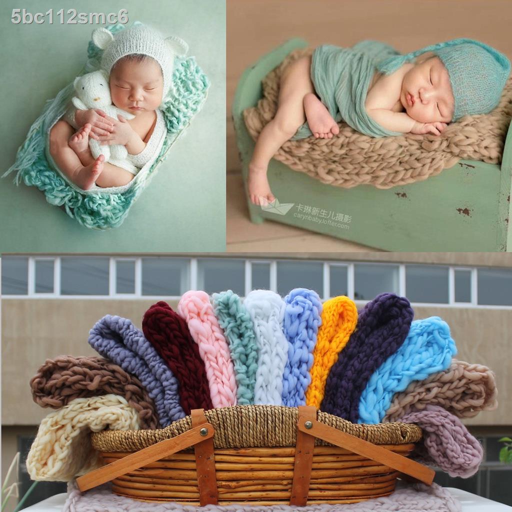 Infant Baby Crochet Blanket Make Photo For Newborn Baby Photography Background Prop Soft Knit Balls Blankets Photoshoot