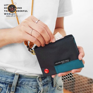 【เงินสด】กระเป๋า✤ wallet กระเป๋าสตางค์ | ที่ใส่บัตร มีสายคล้องคอ