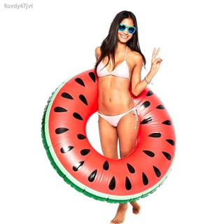 Inflatable Swimming Ring Watermelon Pool Float Swim Tube