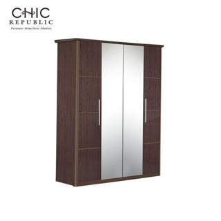 Chic Republic LAURENT/4,ตู้เสื้อผ้า 4 บานเปิด - สี Wenge