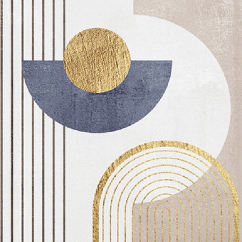 ภาพติดฝาผนัง CHIC REPUBLIC รุ่น ABSTRACT GEO SHAPES/50X70 สีทอง/หลากสี_2