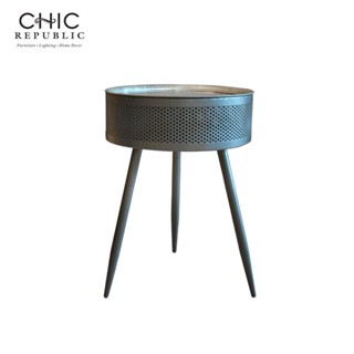 Chic Republic MYRA/40,โต๊ะข้าง - สี เทา/ดำ