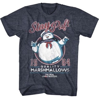 เสื้อยืด The Real Ghostbusters Mr Stay Puft Marshmallows สีกรมท่า Heather Tee