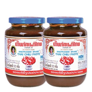แม่ประนอม น้ำพริกเผาไทย 513 กรัม x 2 ขวด