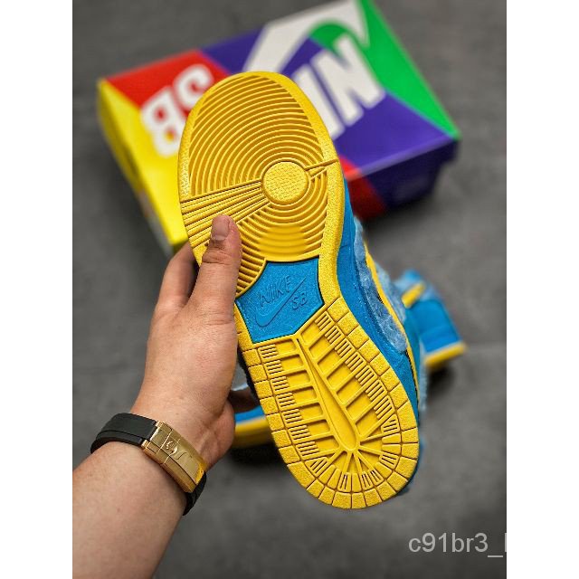 ✺✒✗♛❀สีใหมOriginal Grateful Dead x Nike SB Dunk Low QS "หมีเหลือง"รองเท้าผ้าใบ แท้100% ผู้ชาย ผู้หญิงรองเท้าผ้าใบ niรองเ