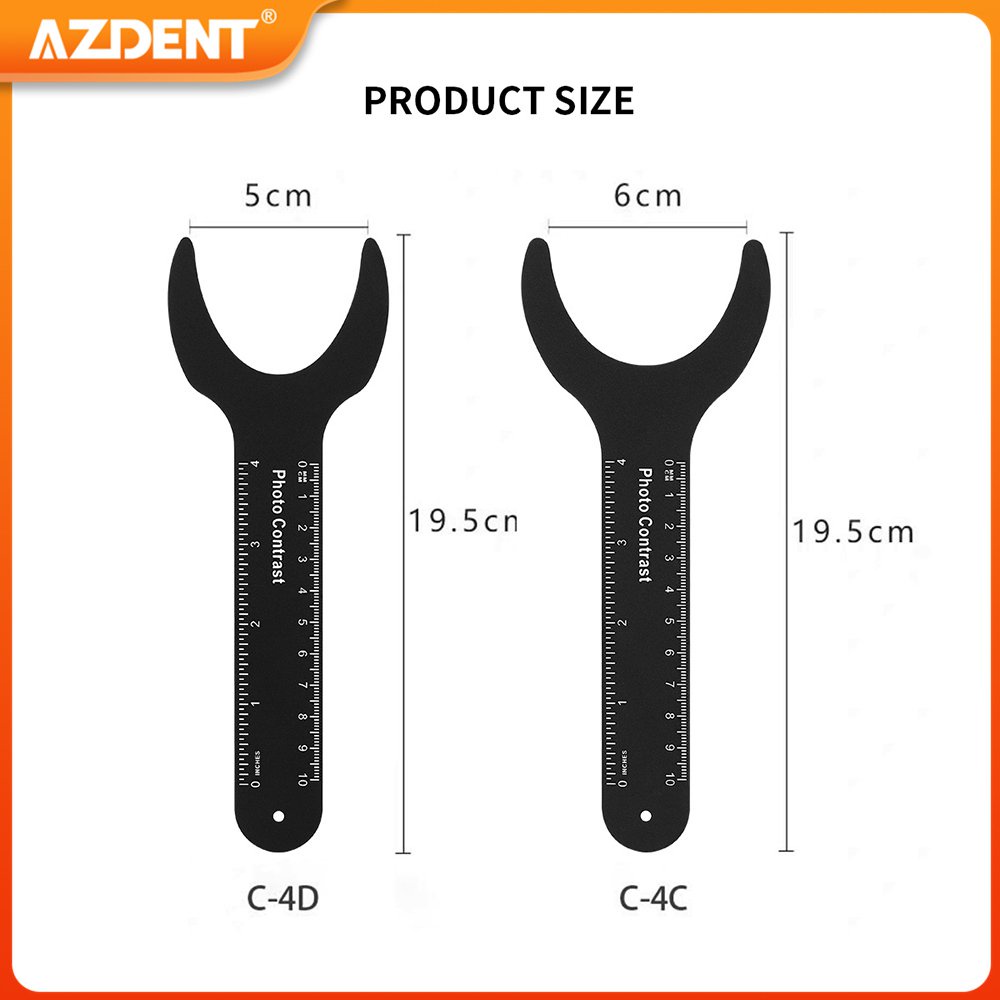 AZDENT Dental Photo Contrast Orthodontic Image Black Background Board with Scale Mark Photography Contraster Sterilized