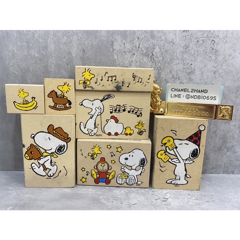 มือสอง ของสะสม ตราประทับ ของแท้ CHANEL2HAND99 PEANUTS SNOOPY จากญี่ปุ่น ตัวปั๊ม Rubber Stamps Kodomo