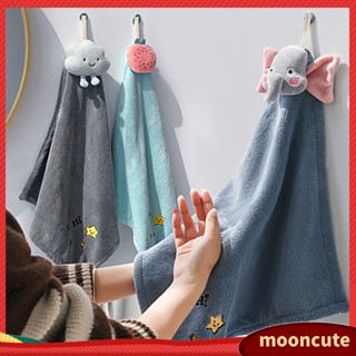 {MOONCUTE} ขายดี ผ้าขนหนู ลายการ์ตูนตุ๊กตาน่ารัก ไม่ทิ้งรอย สําหรับแขวนผ้าขนหนูอาบน้ํา