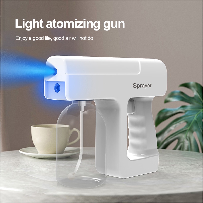 ☁【Ready Stock】 2021 New 300ML Wireless Nano Blue Light Steam Spray Disinfection Sprayer Gun USB Charging ☞sunny