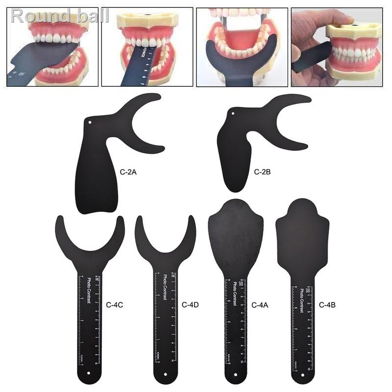 Dental Black Background Photo Image Contrast Board With Scale Dentist Tools Oral macro shot tool
