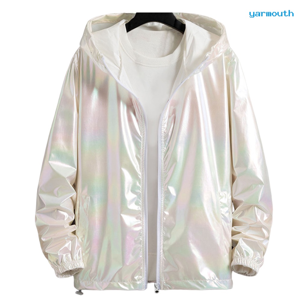 Yyr–เสื้อแจ็กเก็ตกันลม แขนยาว มีฮู้ด ไล่โทนสี บางพิเศษ ยืดหยุ่น กันแดด หลากสี สําหรับผู้ชาย ราคา ถูกที่สุด ดีลบีเคเค แกลเลอรีภาพที่ 5